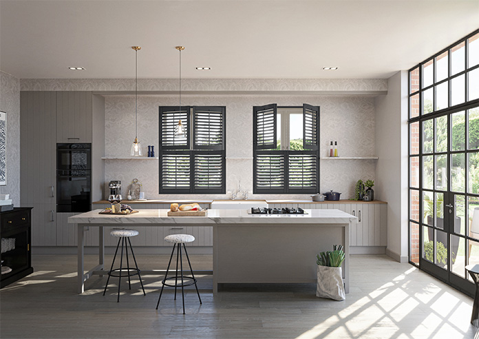 Kensington, Shadow Grey - Tier on Tier Twist&Fit Plantation Shutter - Image 9